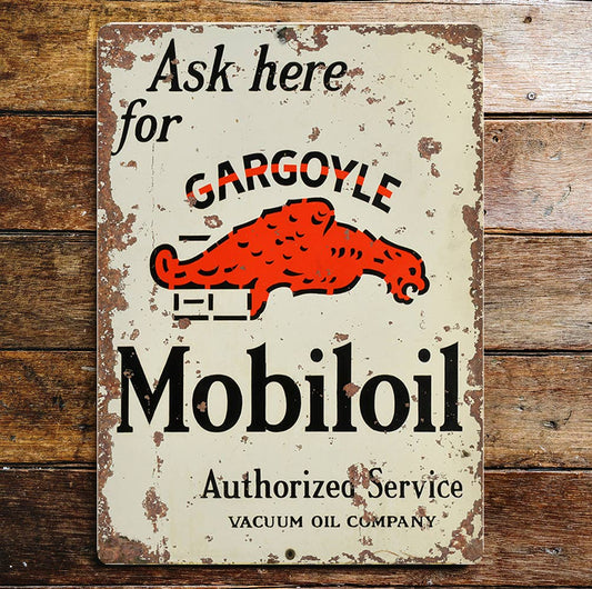 Mobiloil Advertisement oil | Metal Sign plaque