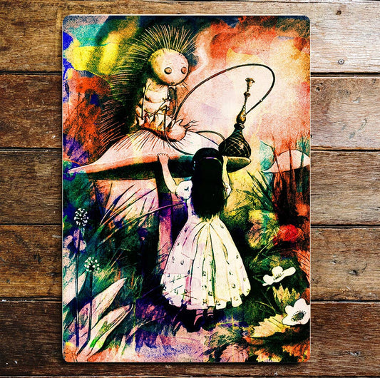 Alice in Wonderland Smoking Caterpillar | Metal Sign Plaque