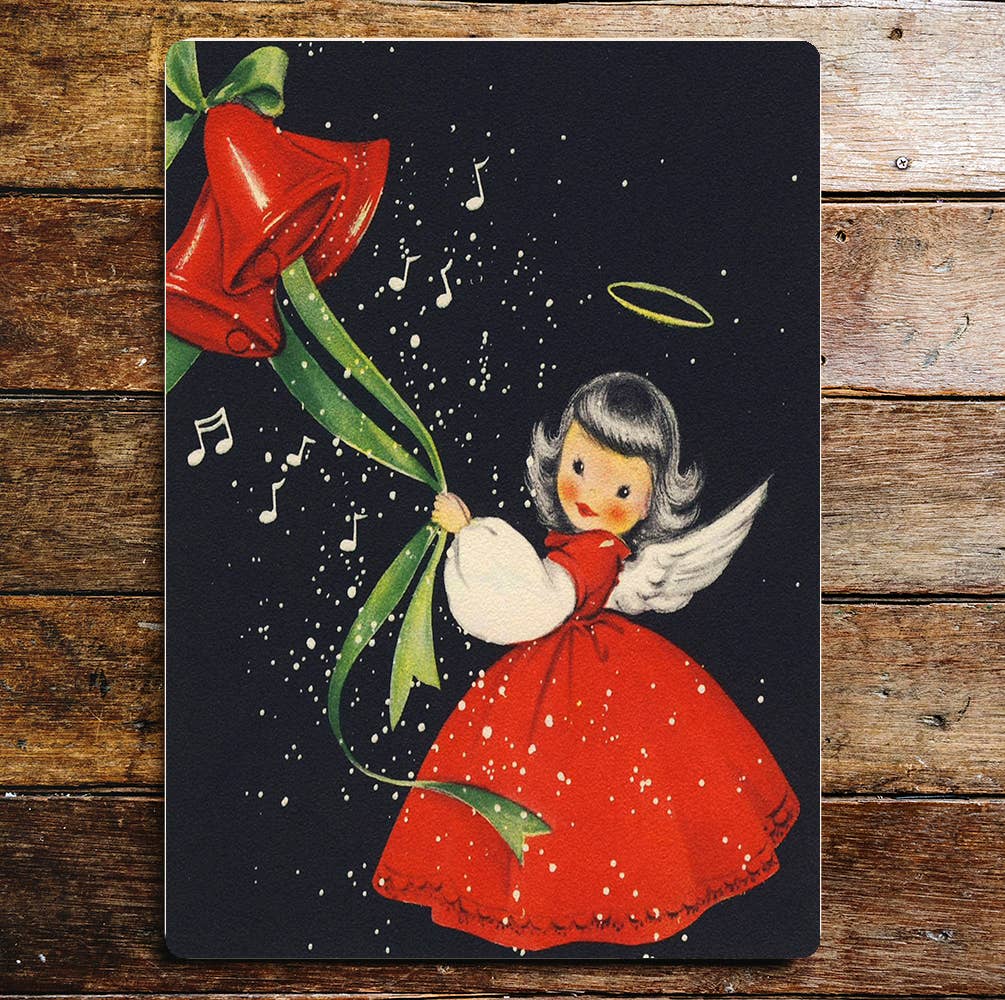 Angel Bells Wings Halo | Metal Wall Sign