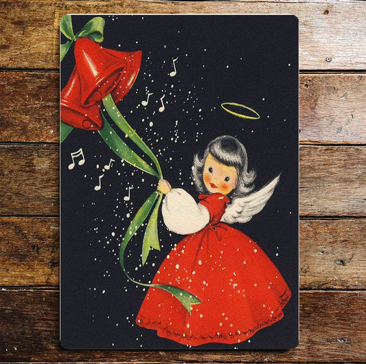 Angel Bells Wings Halo | Metal Wall Sign