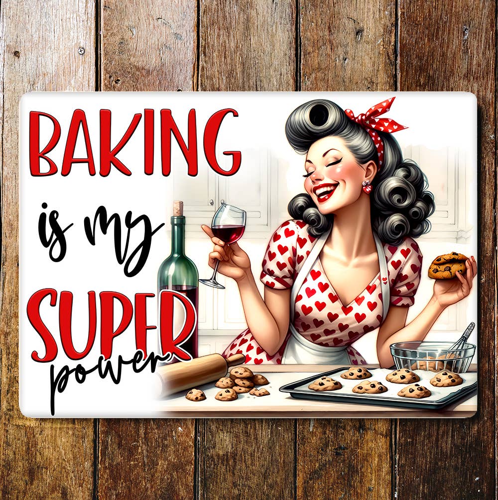 Baking is my superpower | Metal Sign Plaque