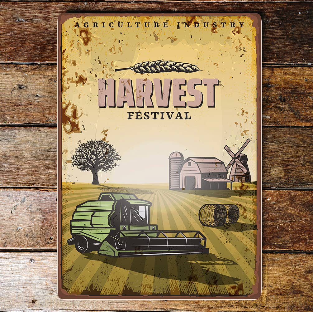 harvest festival | Metal Wall Sign Plaque
