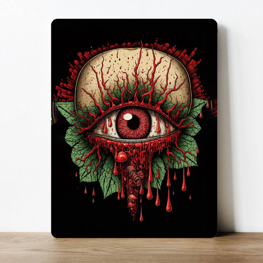 Gothic Dark Fantasy Bleeding Eye | Metal Sign Plaque