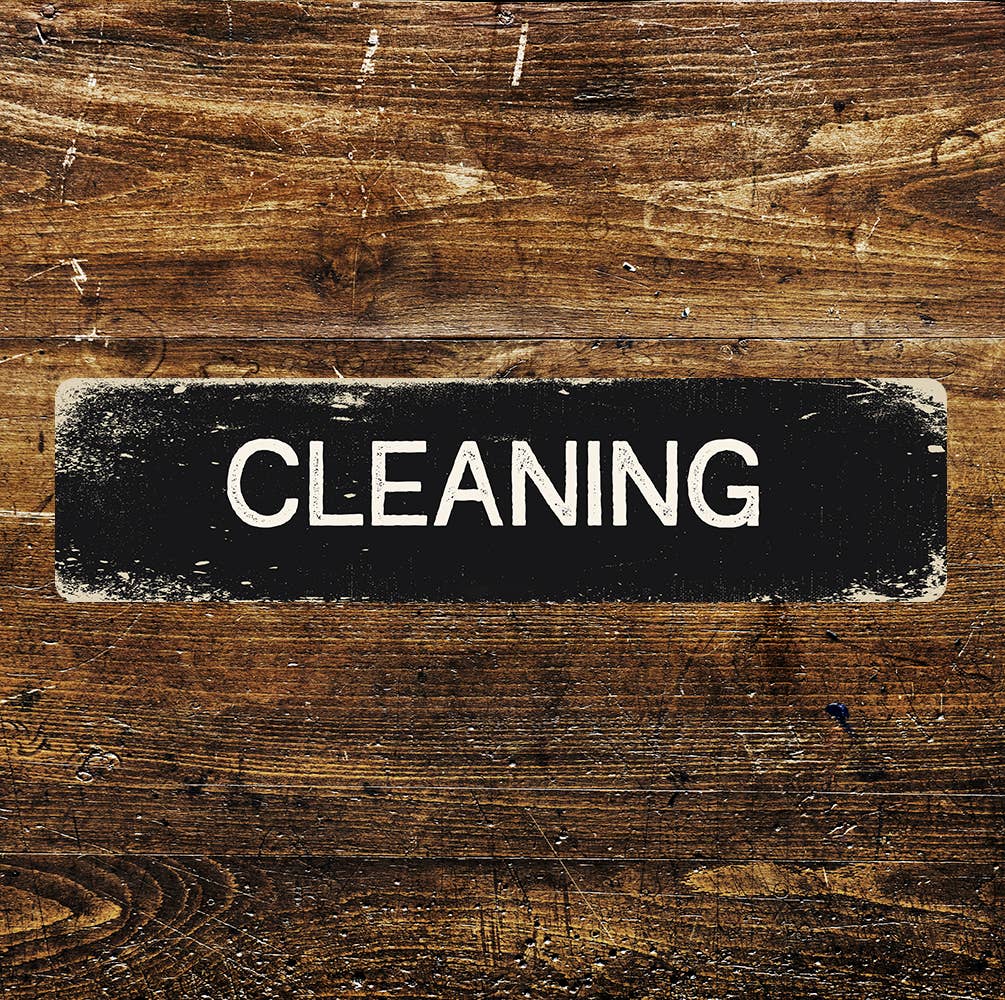 Cleaning Metal Long Sign Plaque