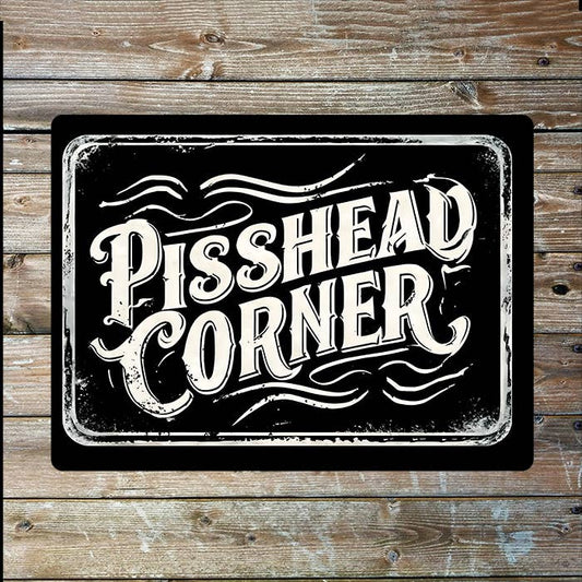 Pisshead Corner Home Pub Bar Metal Sign Plaque