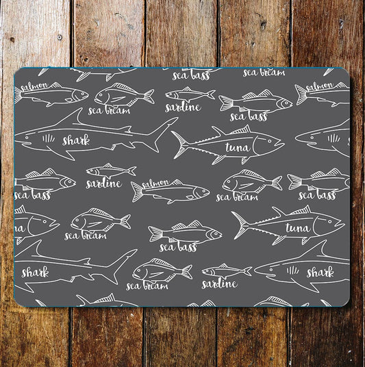 Fish Types | Metal Wall Sign