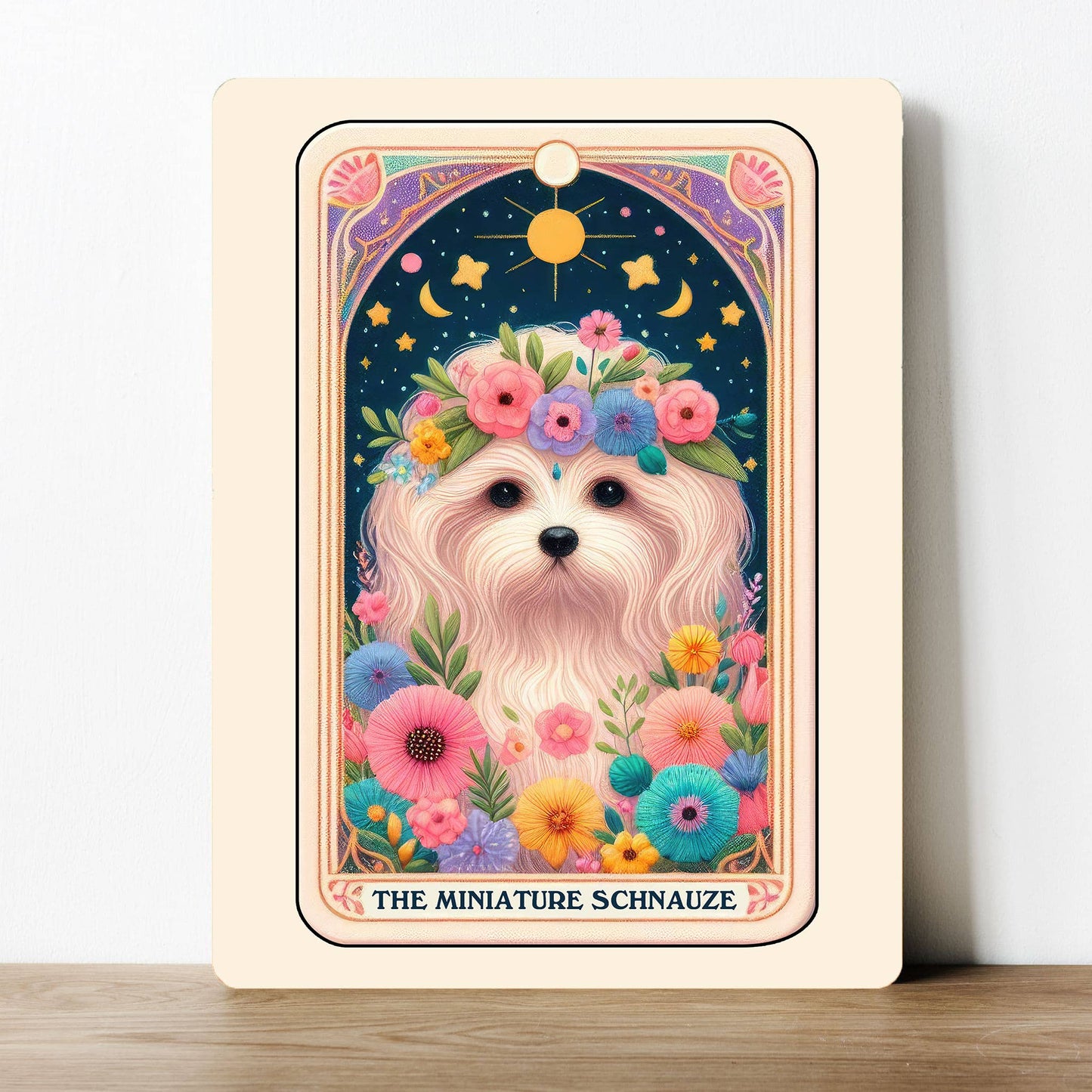 The Miniature Schnauze Flower Tarot | Metal Sign Plaque