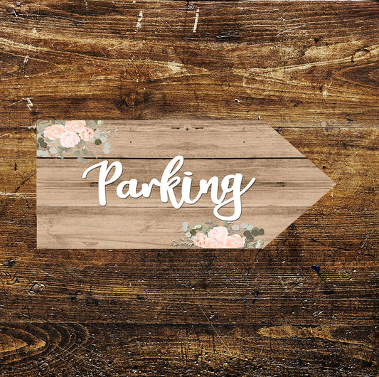 Wedding Parking Information Road Car Notice | Metal Sign