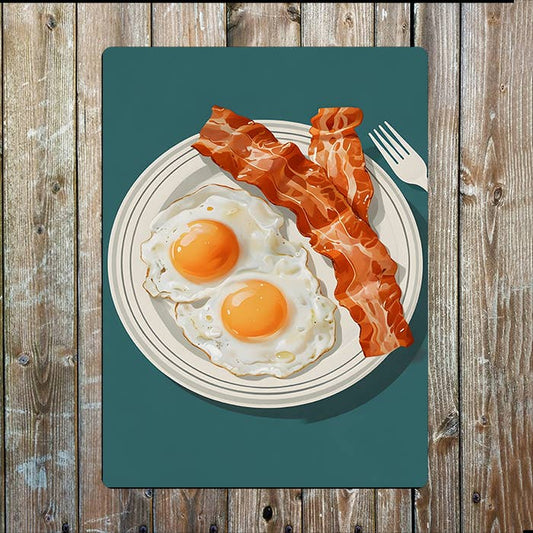 Full English Breakfast | Egg & Bacon | Metal Sign Plaque