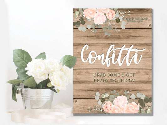 Wedding Confetti | Metal Wall Sign