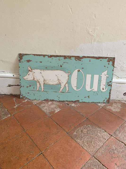Pig Out - Kitchen | Metal Wall Sign