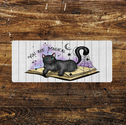 Motivational witch cat fun art | Metal Sign