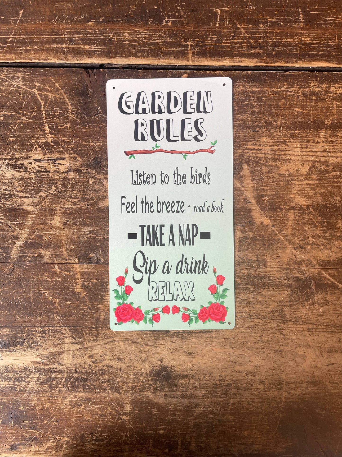Garden Rules - | Metal Sign Plaque