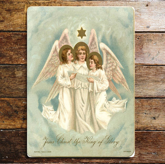 Angel Christmas Star Wall | Metal Sign Plaque