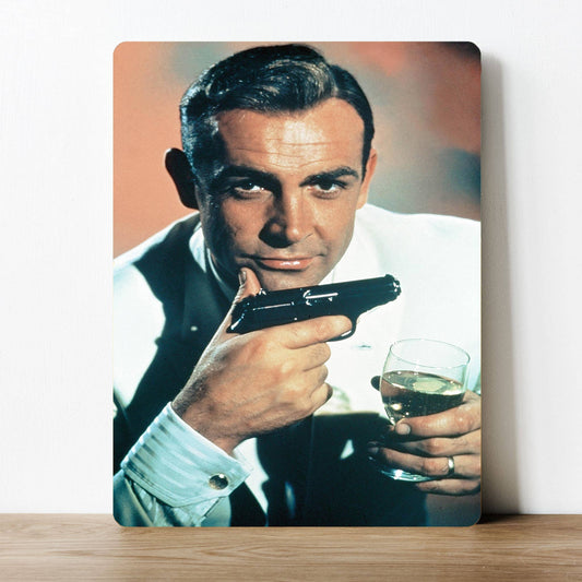 Sean Connery James Bond Movie Metal Sign Plaque