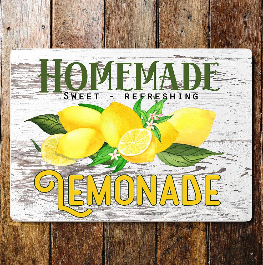 Homemade Lemonade Lemon Wall | Metal Sign Plaque