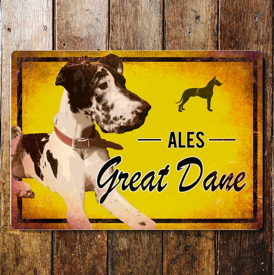 Great Dane Ales Brewery Style Animal | Metal Sign