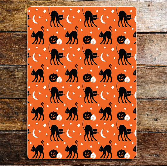 Halloween Black Cat Art | Metal Sign Plaque