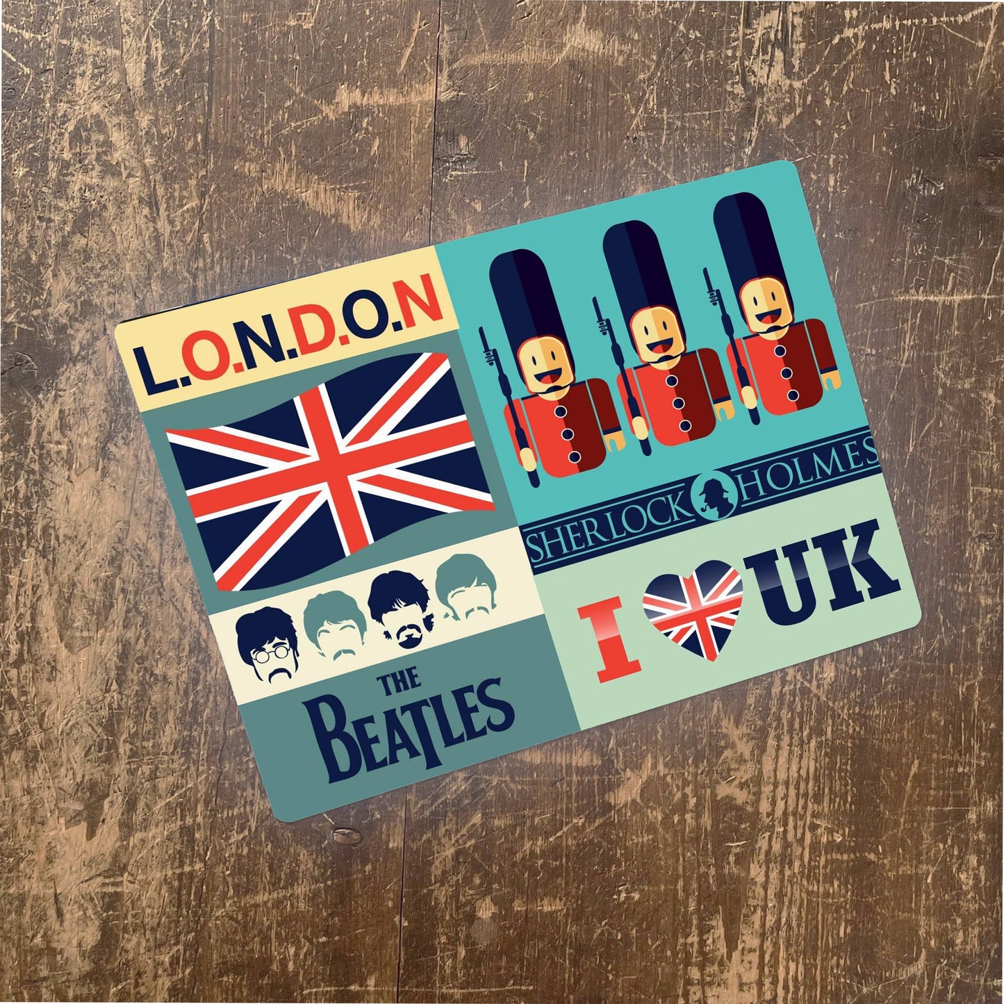 i love the uk iconic | Metal Advertising Wall Sign