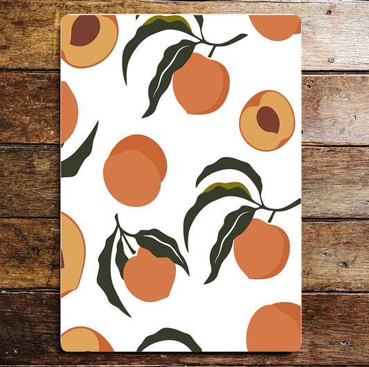 Peach pattern Kitchen Sign Metal Wall Sign Plaque
