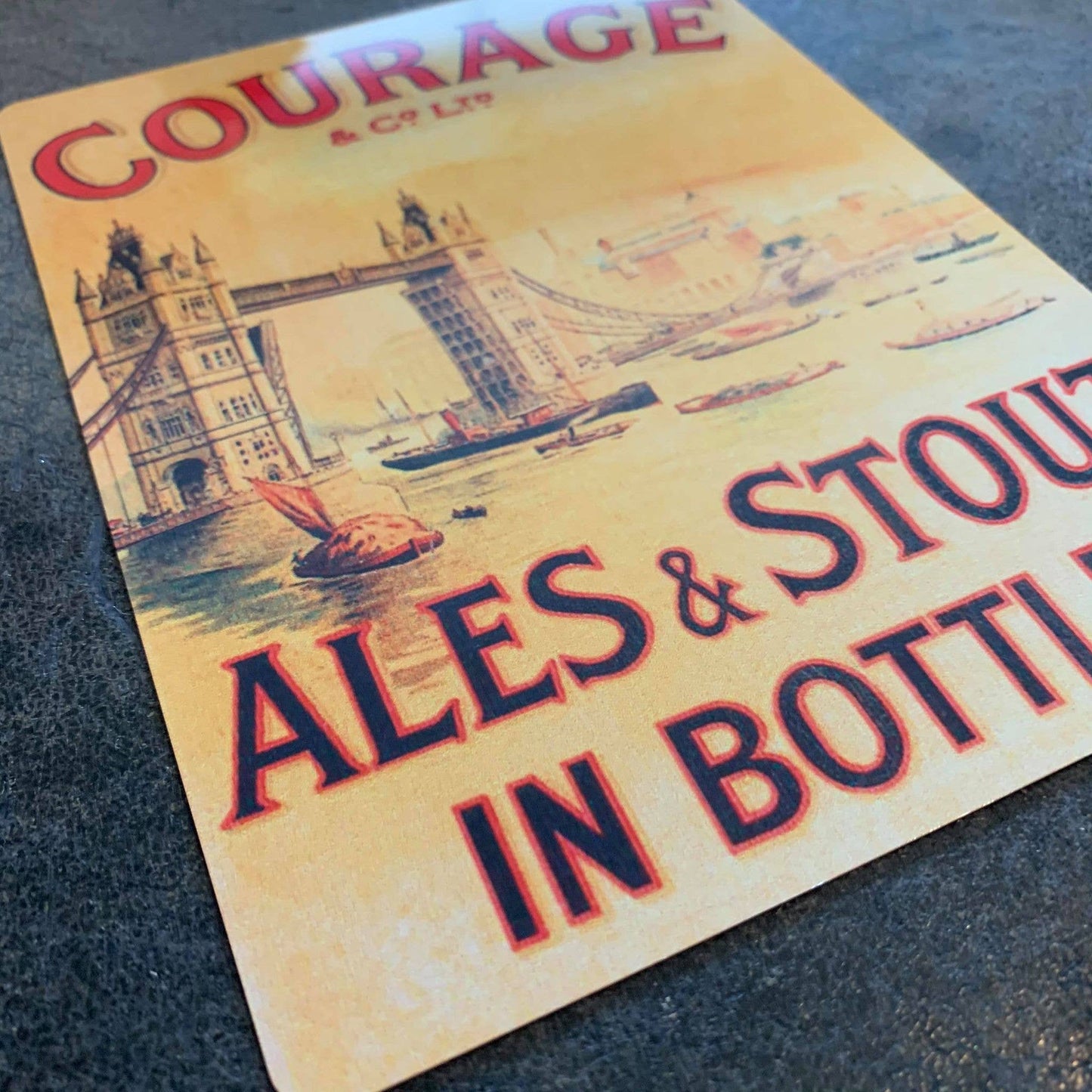 Courage Ale & Stout | Metal Advertising Wall Sign
