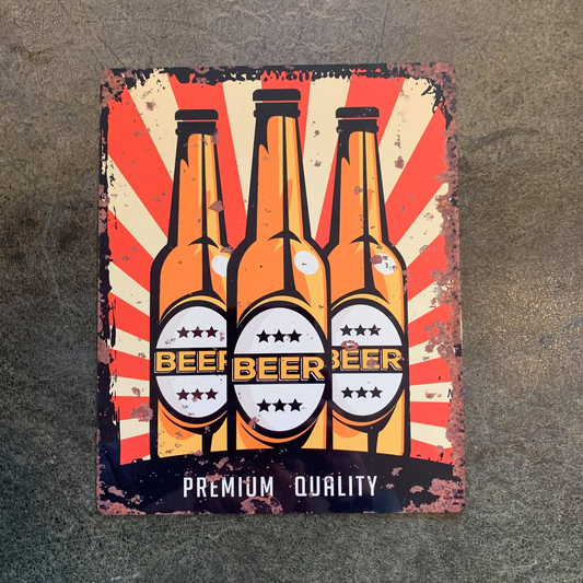 Beer Bottle | Metal Vintage Wall Sign