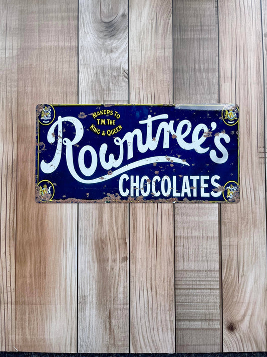 Rowntrees Chocolates Blue - | Metal Advertising Wall Sign