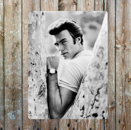 Clint Eastwood Black and White | Metal Wall Sign