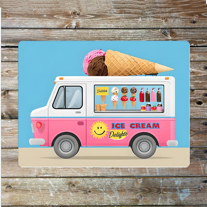 Ice Cream Van Seaside Sea Nautical | Metal Sign Plaque