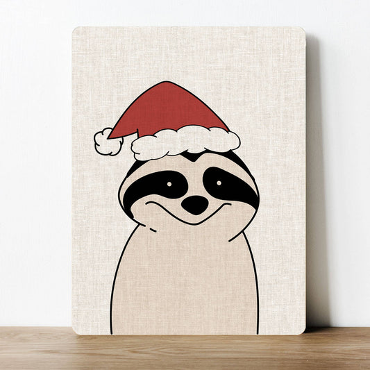 Christmas Sloth Winter | Metal Sign Plaque