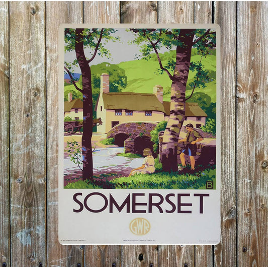 Somerset village vintage Metal Sign Plaque
