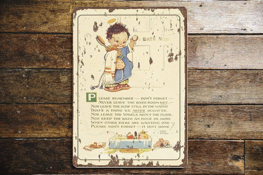 Mabel Lucie Attwell Please Remember | Metal Sign