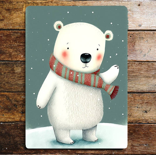 cute bear | Metal Sign Plaque