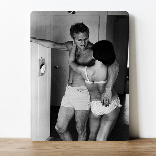 Hollywood Couple Black and White | Metal Sign Plaque