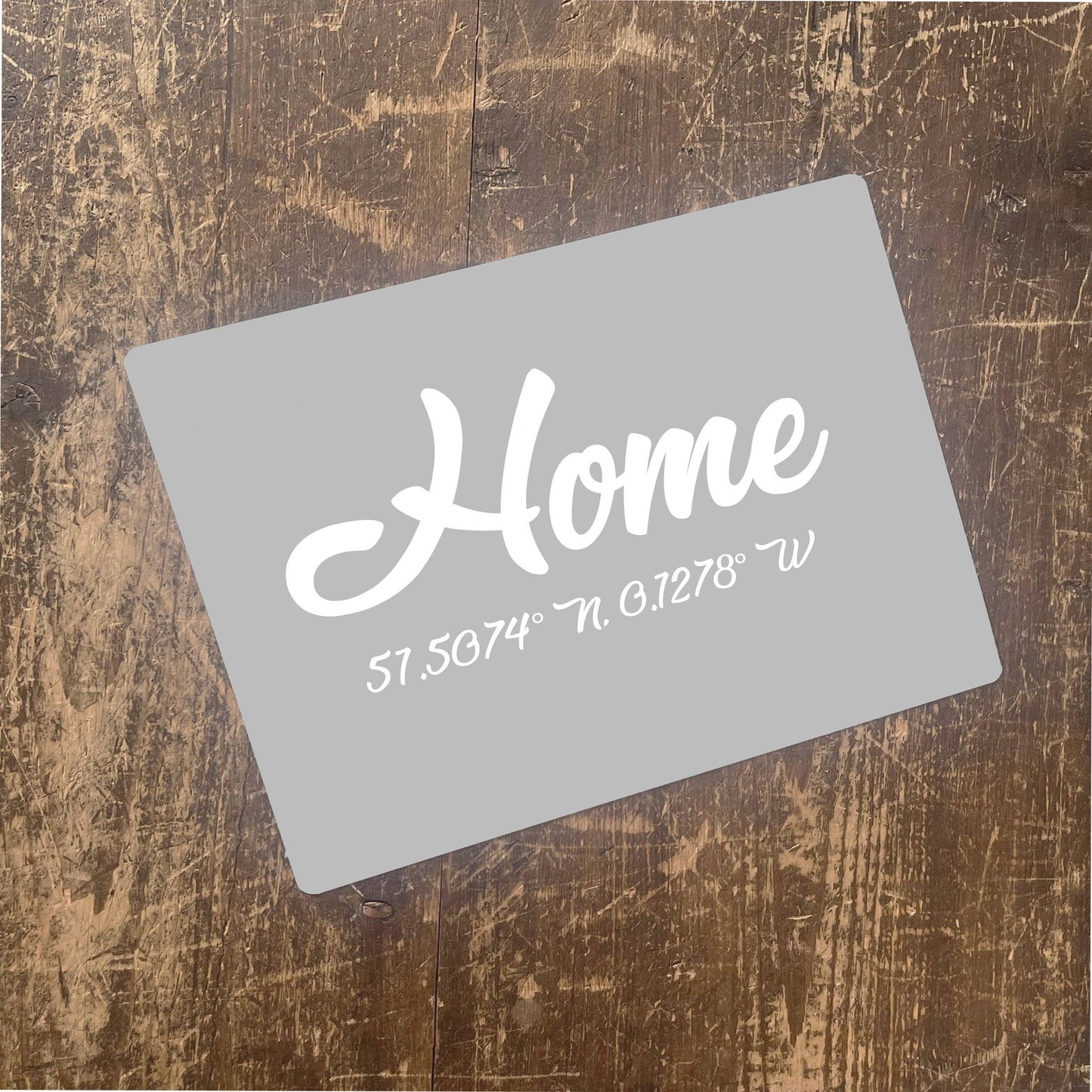 Home Coordinates Personalised | Metal Wall Sign