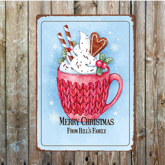 Merry Christmas From the Name Personalised | Metal Wall Sign