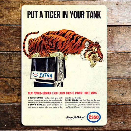 Esso Put a Tiger in Your Tank Happy Motoring | Metal Sign