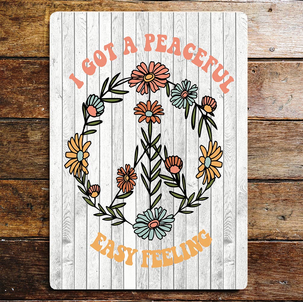 Hippie Peace Art | Metal Sign Plaque