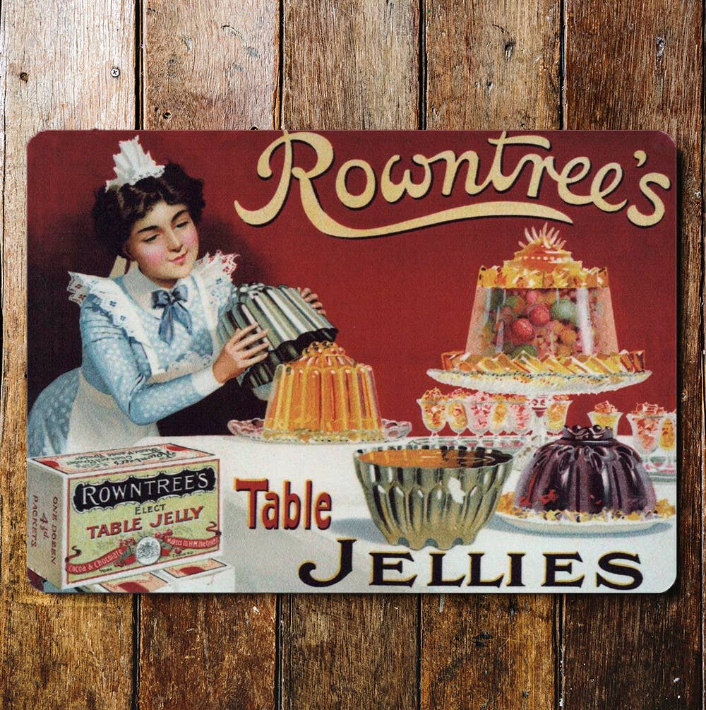 Rowntree's Table Jellies Metal Advertising Wall Sign