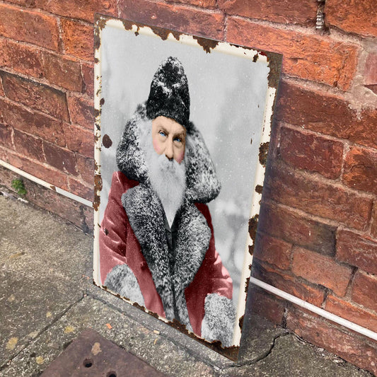 Christmas Vintage Santa | Metal Vintage Wall Sign