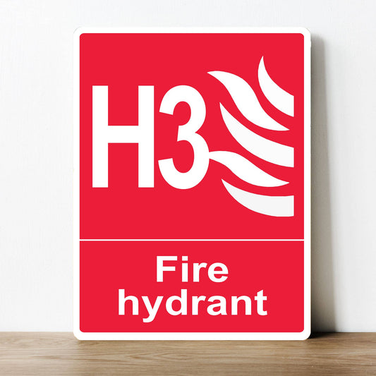 Fire Hydrant Signage H3 | Metal Sign Plaque