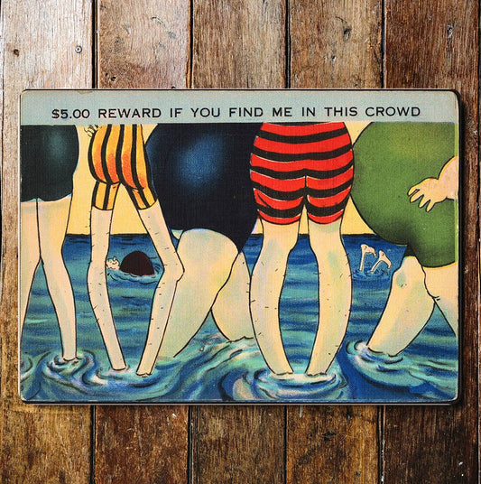 Vintage Postcard | Metal Sign Plaque