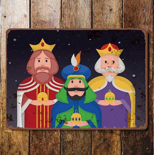 Three wise men kings nativity Christmas | Metal Wall Sign