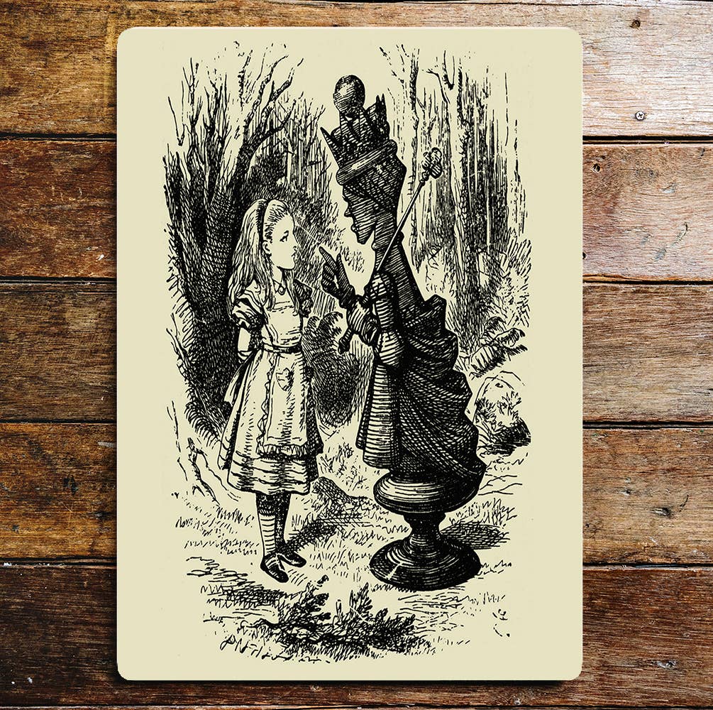 Alice in Wonderland Queen Of Hearts | Metal Wall Sign Plaque