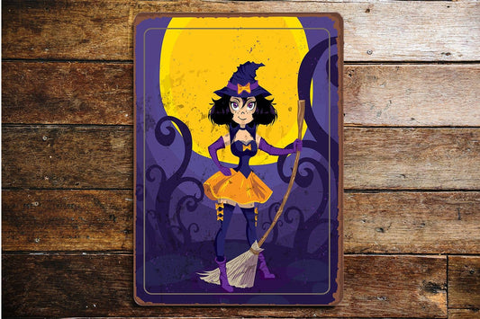 Halloween Witch | Metal Vintage Wall Sign