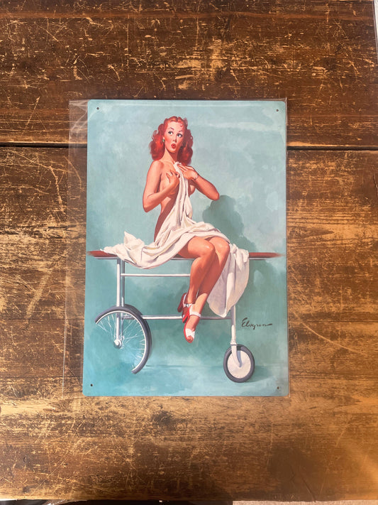 Pin Up Girl Hospital Metal Personalised Art Wall Sign