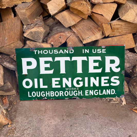 Petter Oil Engines Loughborough England - | Metal Sign