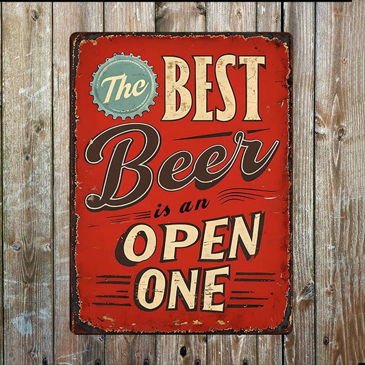 Best Beer Open One | Father's Day | Metal Sign Plaque
