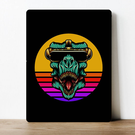 Dinosaur Cool Sunglasses | Metal Sign Plaque