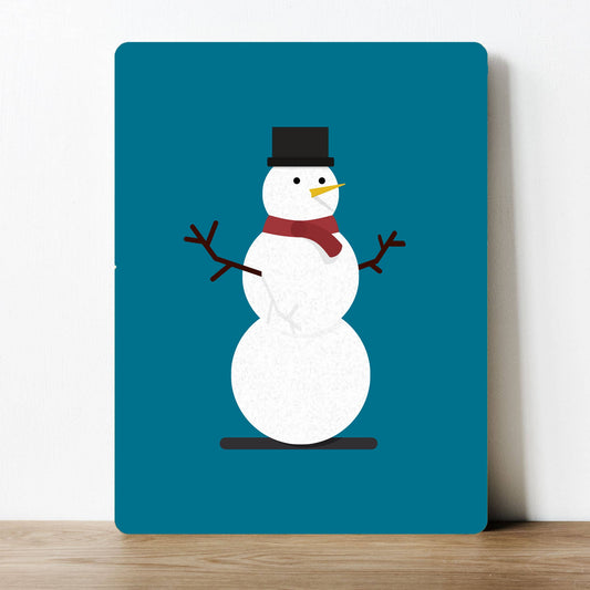 Snowman Winter Christmas | Metal Sign Plaque